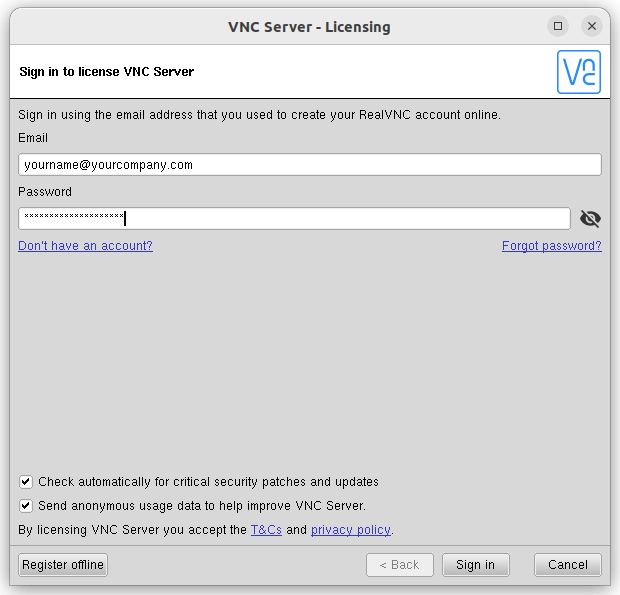 How to install VNC Server on Ubuntu VNC Connect sign in
