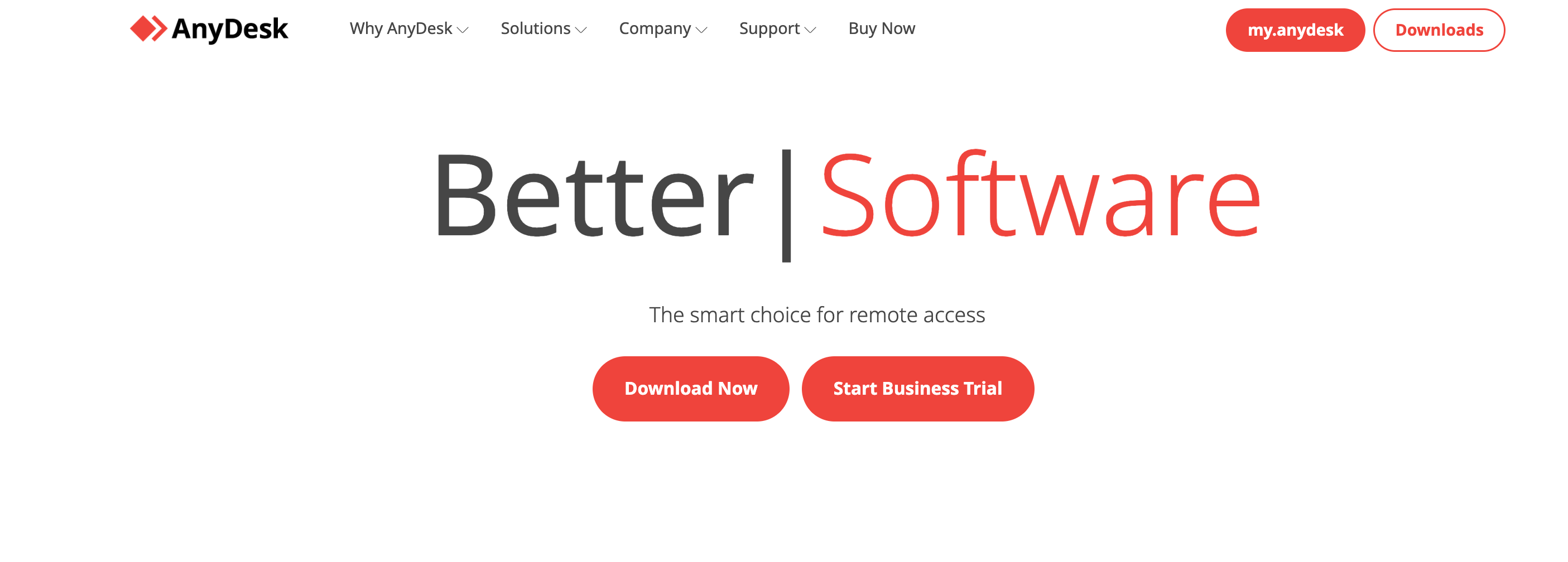 Screenshot of AnyDesk website