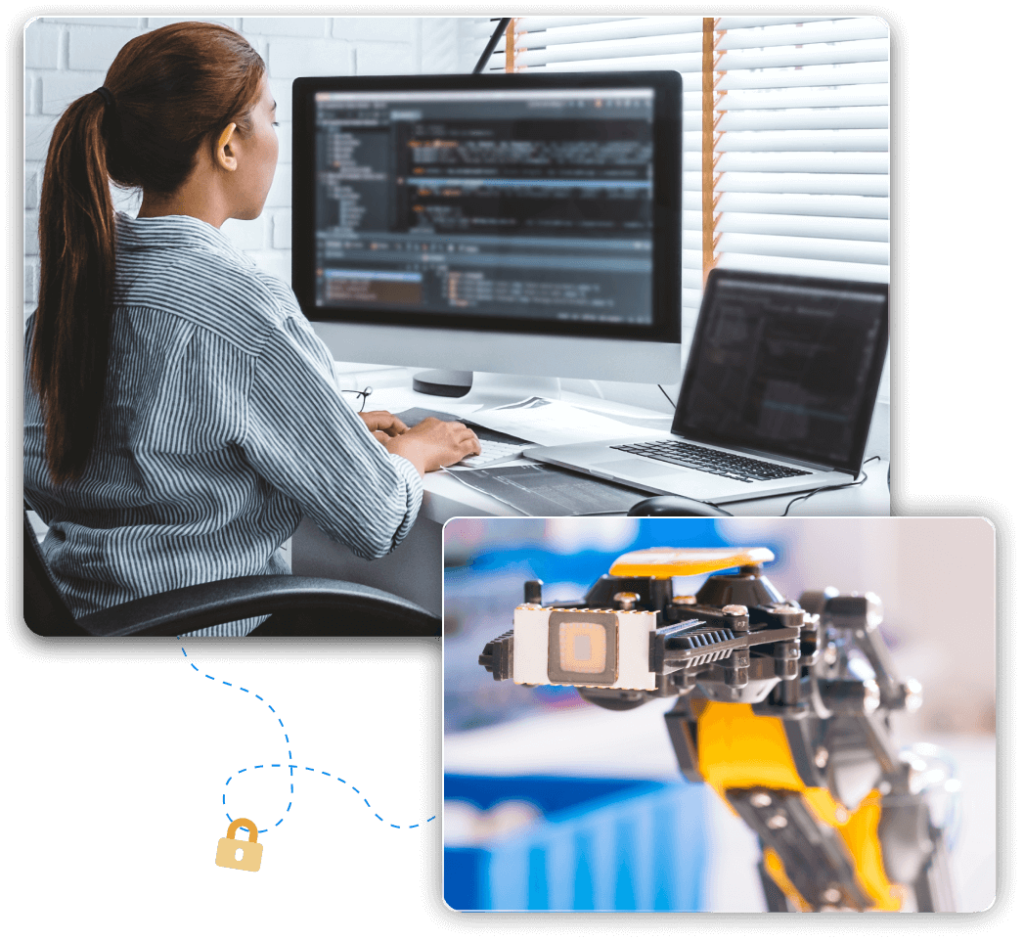 Remote management can connect office work with industrial robotics.