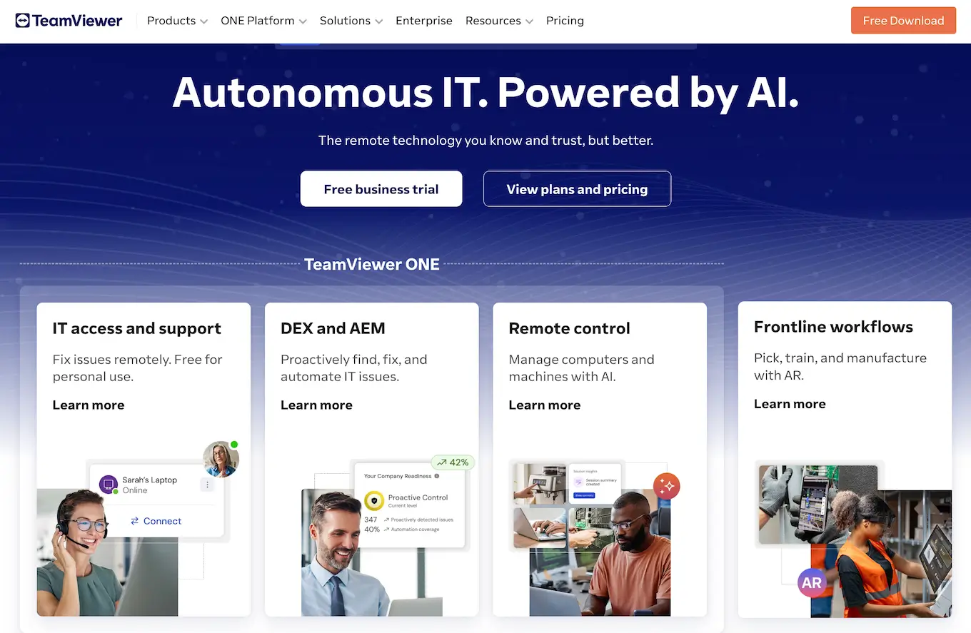 TeamViewer 2026 homepage