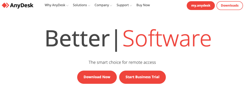 AnyDesk-website