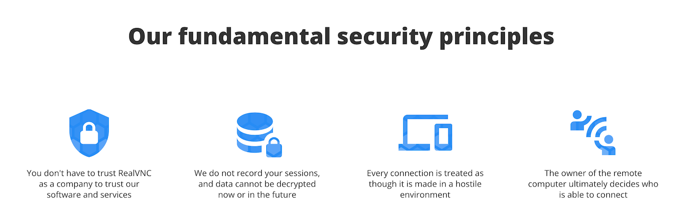 RealVNC's security principles