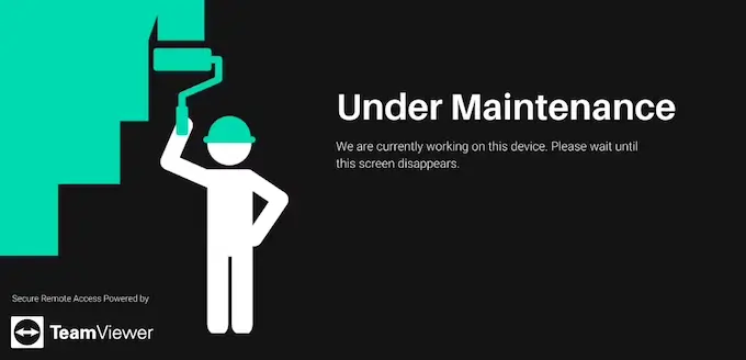 TeamViewer custom black screen