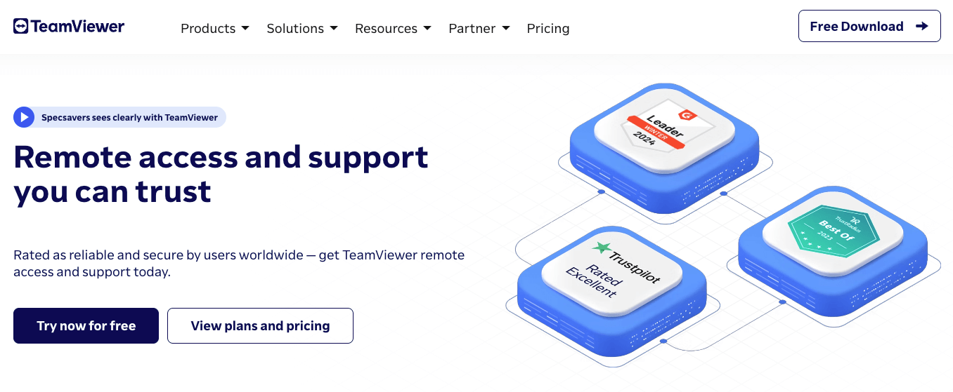 TeamViewer homepage