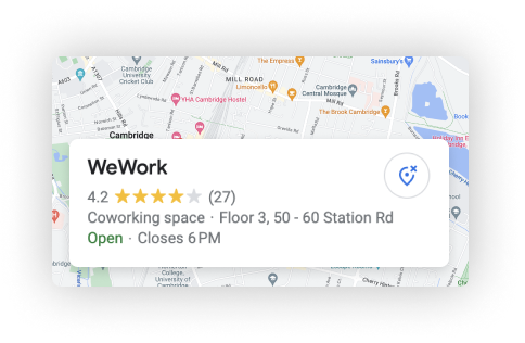 WeWork Map