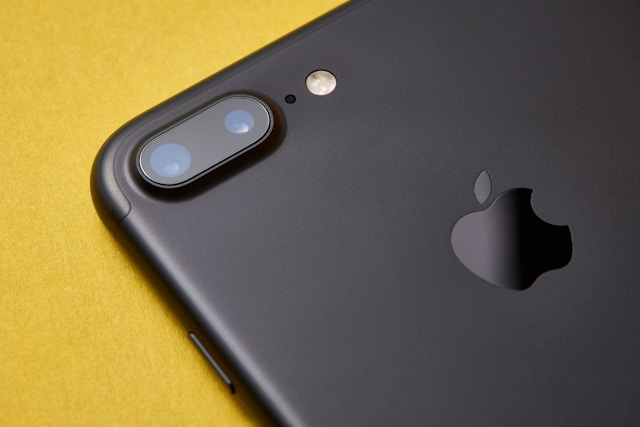 Back of an iPhone