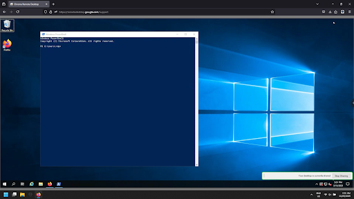 Google Remote Desktop screenshot