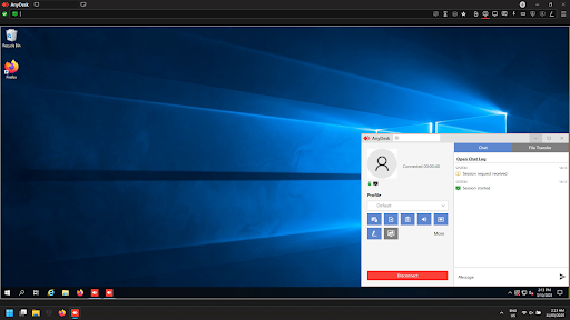 AnyDesk RDP screenshot