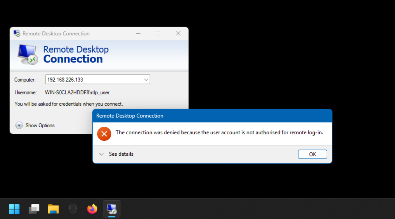 identifying RDP issues