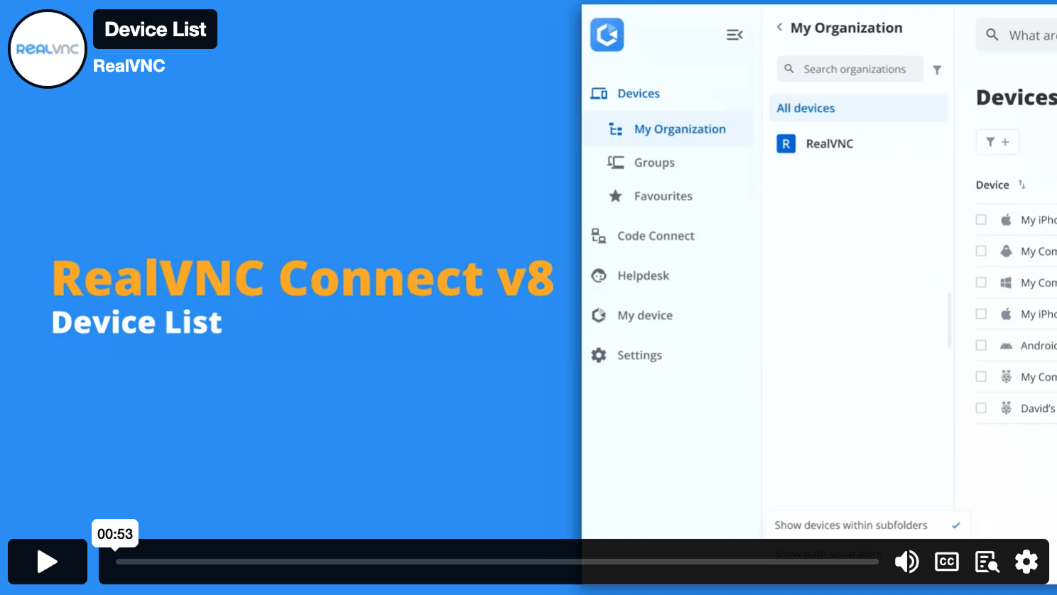 video device list