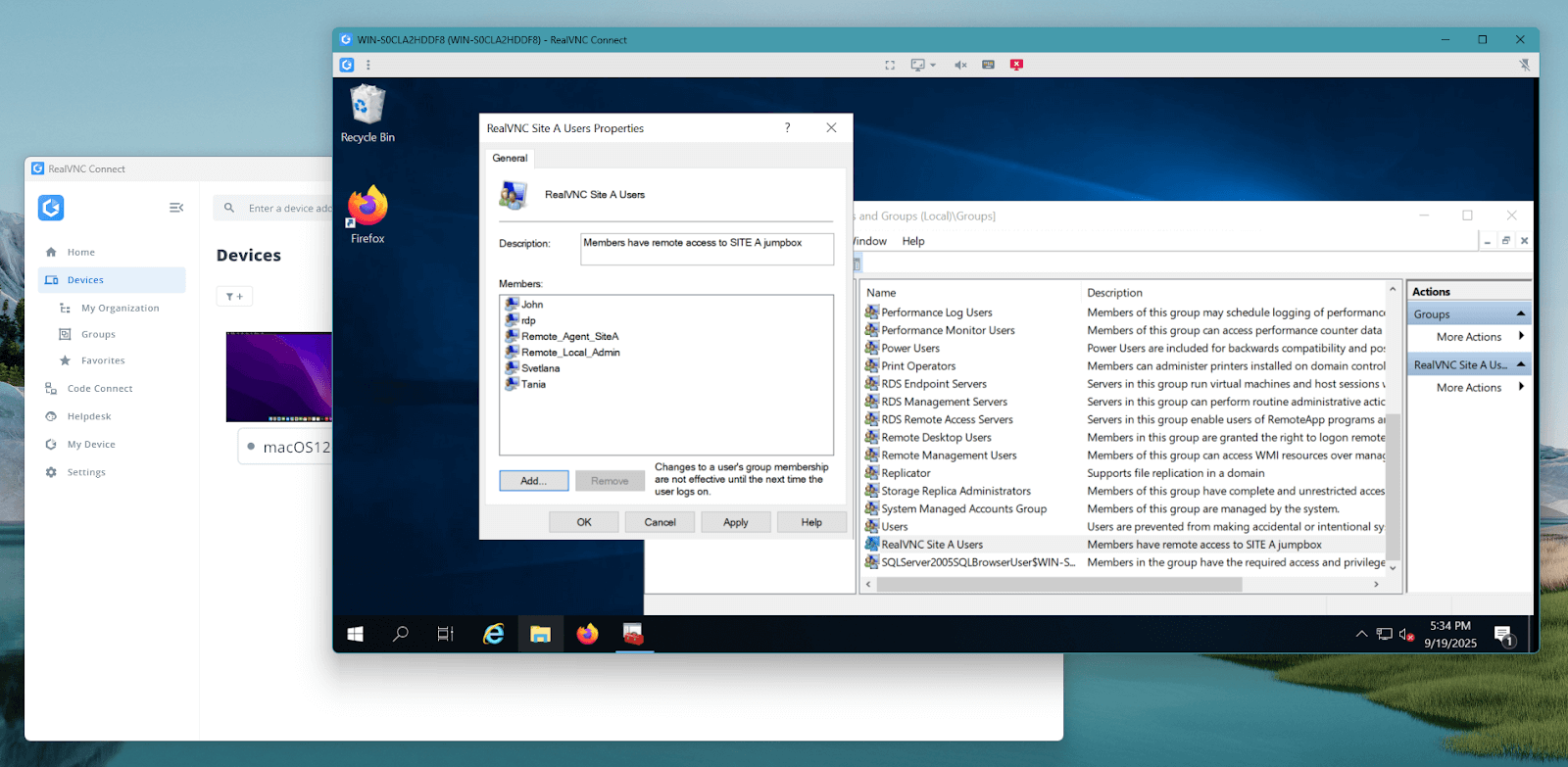Remote Windows Server Users and Groups