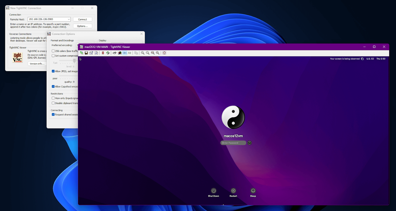 TightVNC Server on macOS