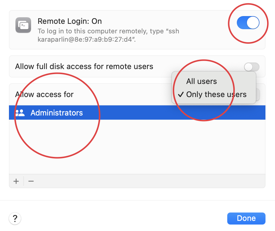 admin settings