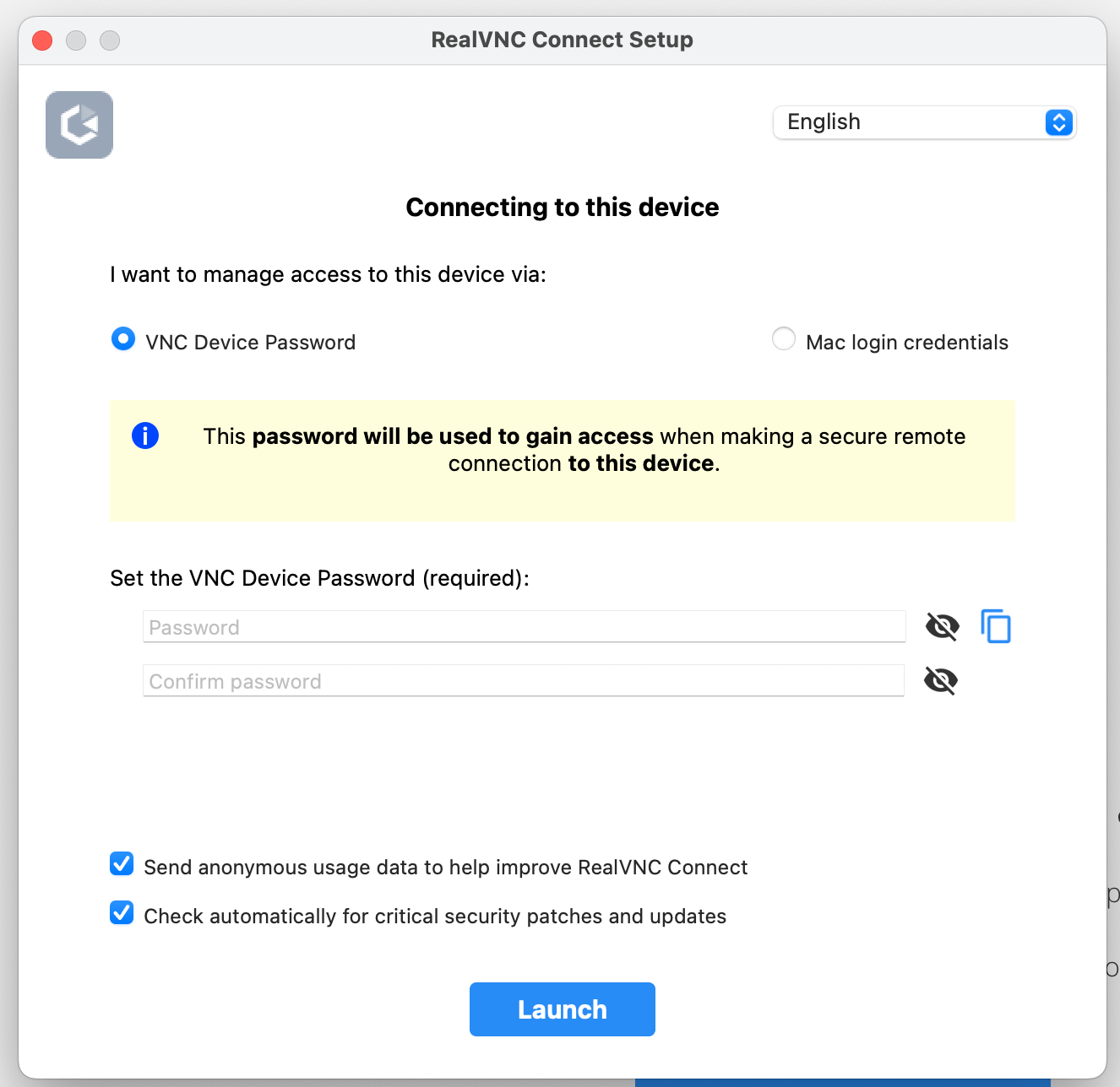 connecting to device