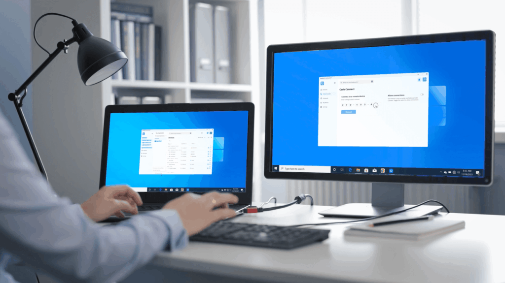 desktop computers with RealVNC Connect