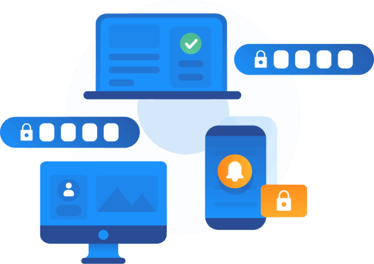 Remote access secure devices icon