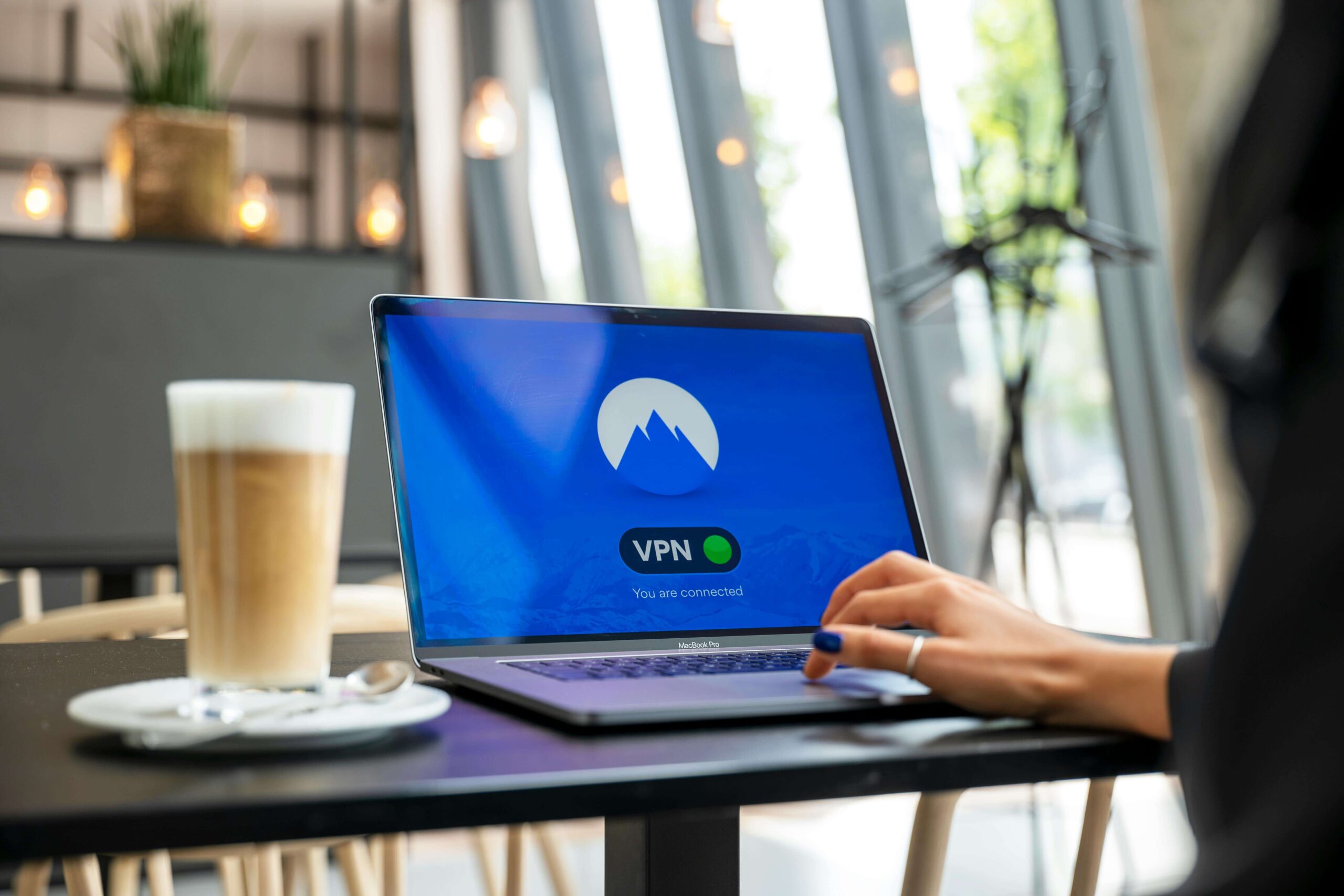 laptop connected VPN session