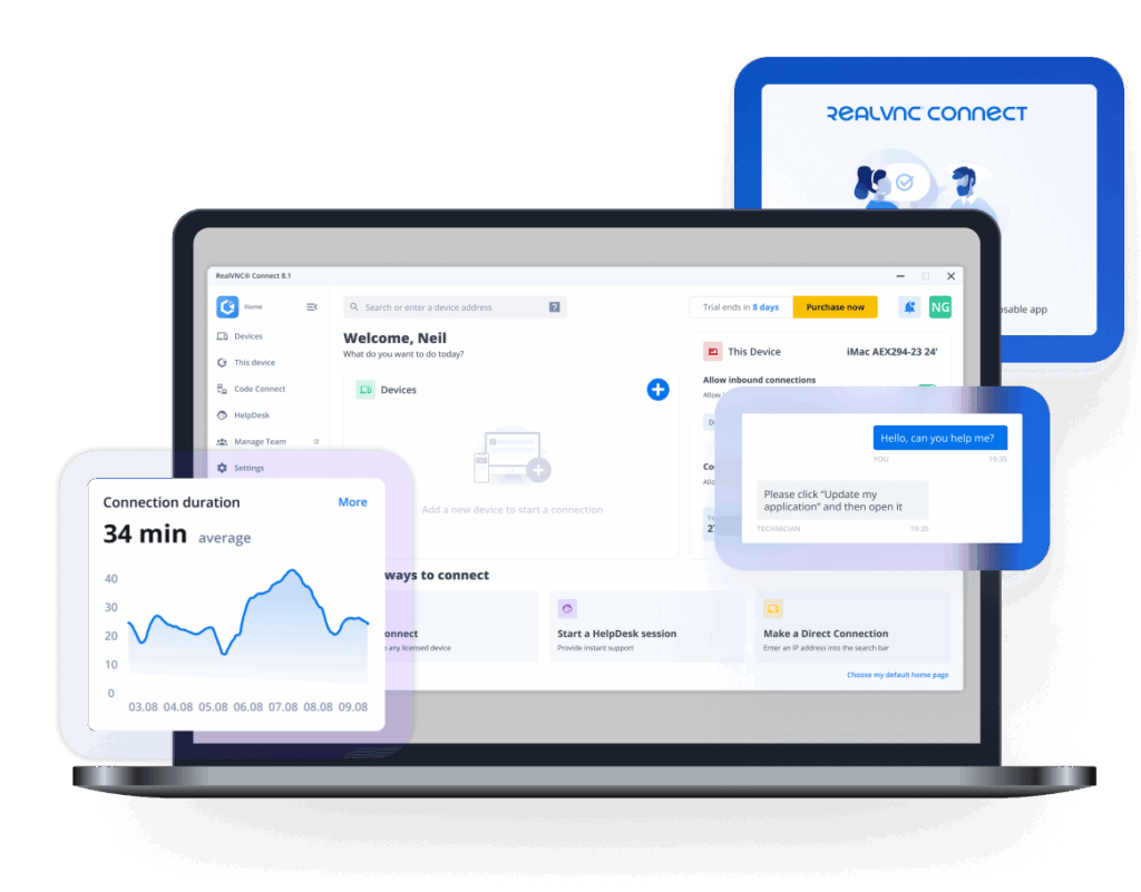 RealVNC Connect remote access software