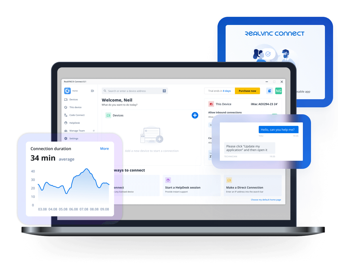 RealVNC Connect remote access software