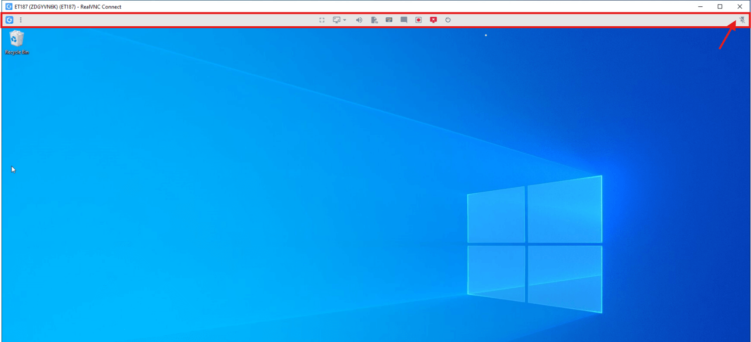 sessions toolbar