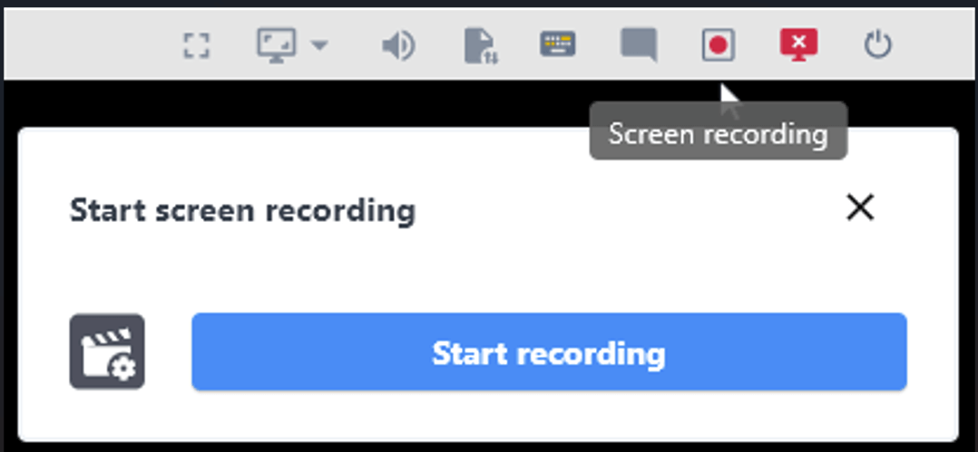 start recording your screen capture