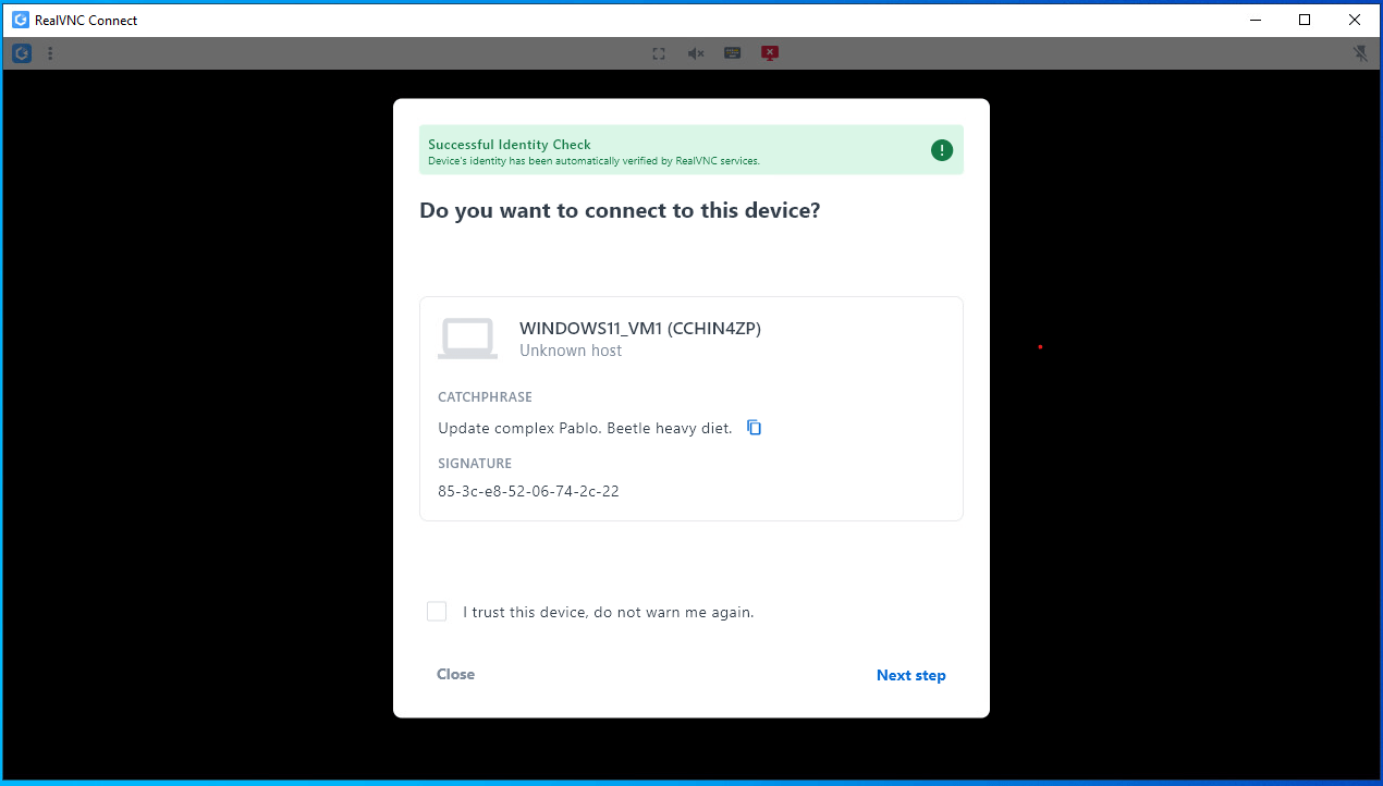 verify trust device