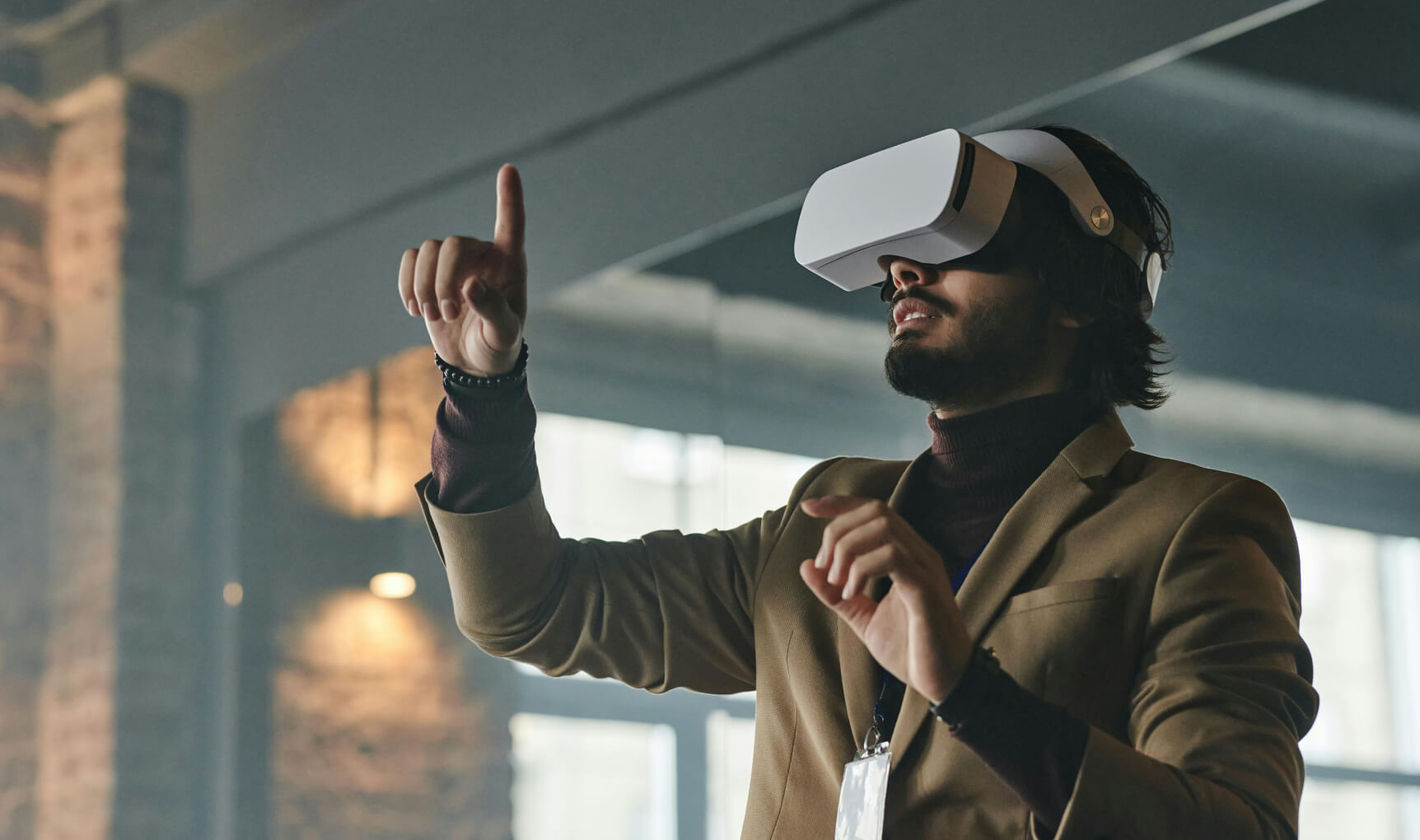 A person using a VR headset