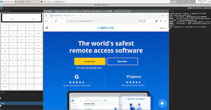Featured image for "WayVNC vs RealVNC"