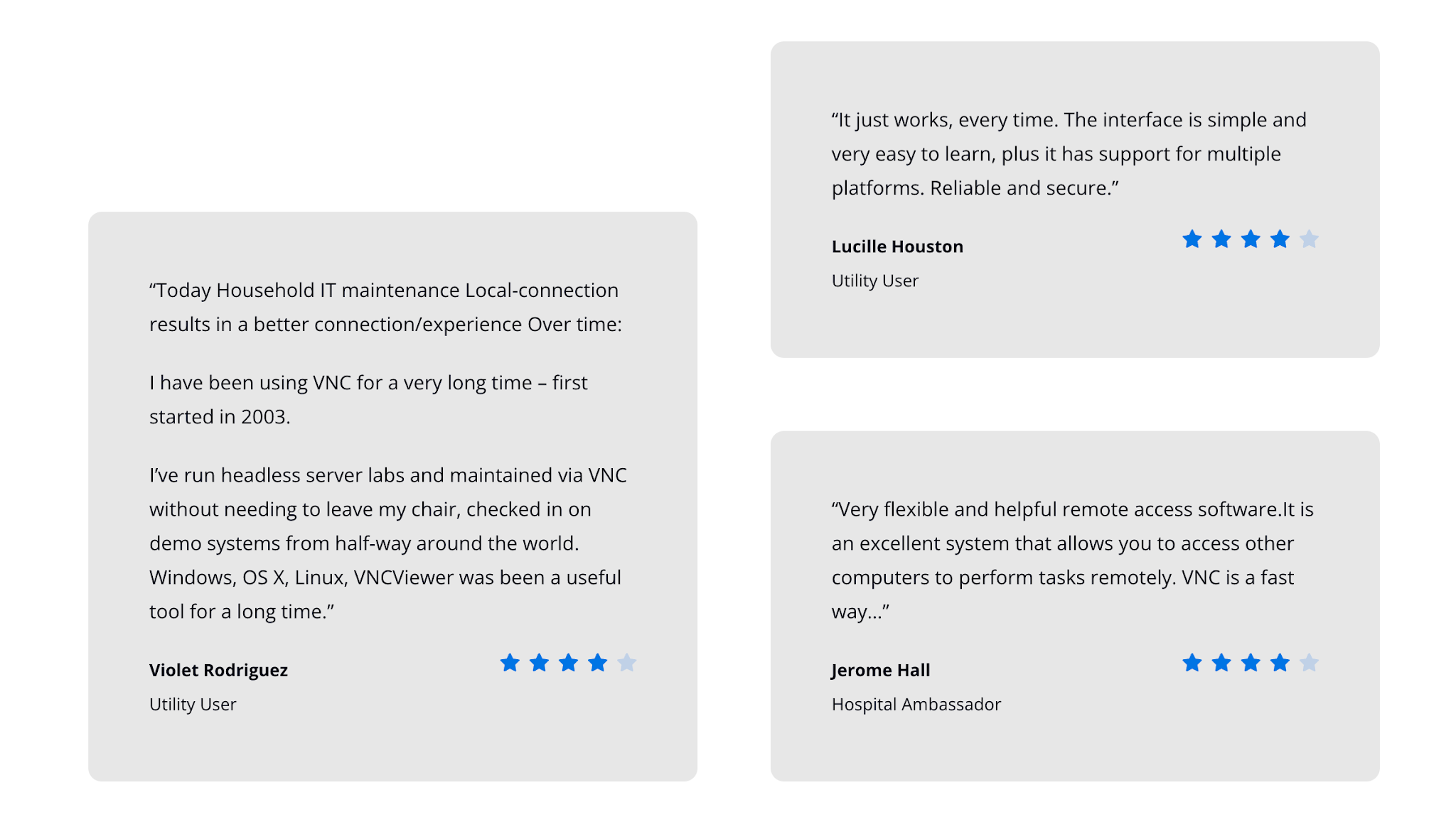 RealVNC testimonials