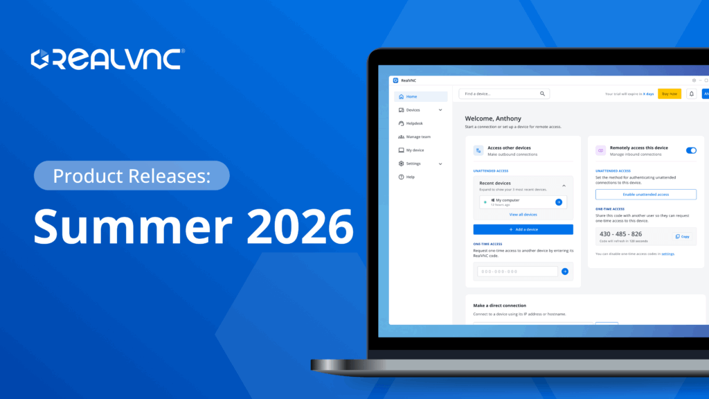 RealVNC Summer 2026 release
