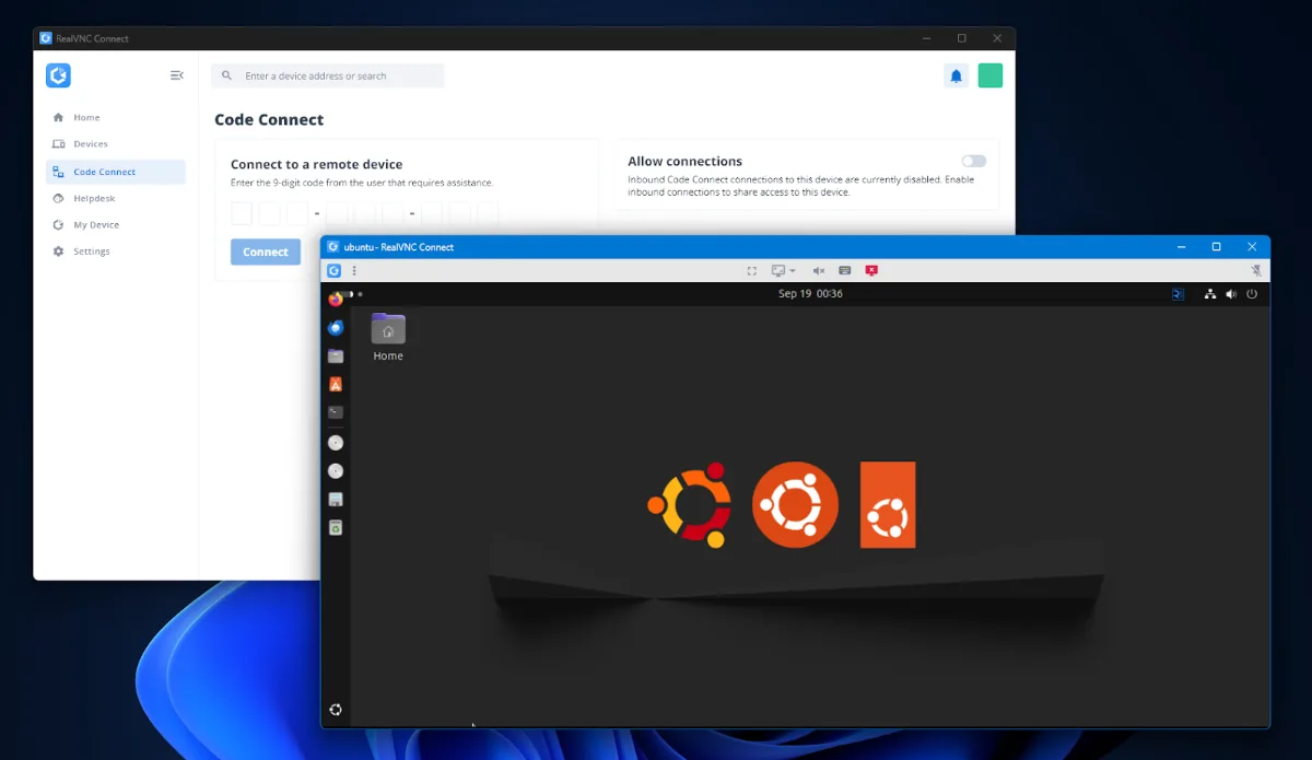 RealVNC Connect and Ubuntu remote desktop